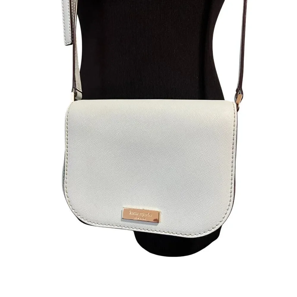 Kate Spade Newbury Lane Carsen In Grace Blue Saffiano Leather Crossbody Bag